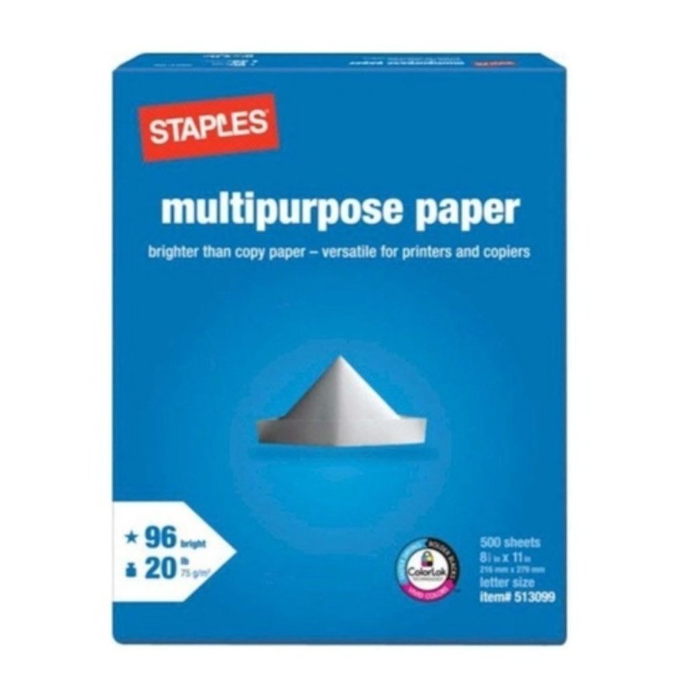 Staples Multipurpose Laser Inkjet Printer Paper